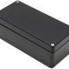 Polyester enclosure, (L x W x H) 160 x 75 x 55 mm, black (RAL 9005), IP66, 1590ZGRP083BK