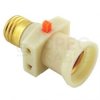 Oprawa żarówki adapter z E27 na 2x 230V(ż)+ E27 biała 230V 2A