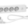 Odace Przedłużacz 5 Gniazdowy Z Łącznikiem 1,5M Biały St9351w