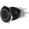 R-TECH 524571 19mm IP67 Vandal Resist Switch Black Blue LED SPDT