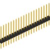 Pin header, 20 pole, pitch 2.54 mm, straight, black, 10046615