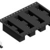 Pin header, 9 pole, pitch 2.54 mm, angled, black, SLLP5SMD0669ZBTR