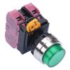 YW4L-A2E02Q4G Green 24V illuminated 22mm Metal Bezel Maintained Push Button Switch 2NC IP65 IDEC