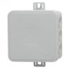 Puszka hermetyczna V6, termoplast 85x85x41 IP54, szara - klik, 12 osłabień