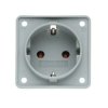 Integro Flow Gniazdo pojedyncze SCHUKO 16A 250V szary mat 947782506