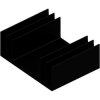 Extruded heatsink, (L x W x H) 50 x 65 x 24 mm, 3.75 to 2.3 K/W, black anodized, SK 18 50 SA