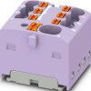 Distribution block, push-in connection, 0.34-4.0 mm², 41 A, 6 kV, purple, 1047474