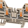 Through terminal block, push-in connection, 2.5 mm², 24 A, 8 kV, dark beige, 2847460000