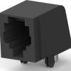Socket, RJ11/RJ12/RJ14/RJ25, 6 pole, 6P6C, Cat 3, solder connection, PCB mounting, 5520250-3