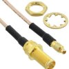 Coaxial cable, MMCX plug (straight) to SMA jack (straight), 50 Ω, RG-178, grommet black, 76 mm, 245110-08-03.00