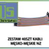 ZESTAW 40SZT KABLI POŁĄCZENIOWYCH MĘSKO-MĘSKIE NZ