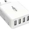 Ansmann HomeCharger HC430 Ładowarka USB 30 W 4x USB-A biały dom