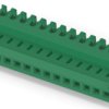 Socket header, 15 pole, pitch 2.54 mm, straight, green, 4-644565-5