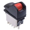 KL46CAKJG226SD501 APEM On-On IGN Red 24V Locking Power Rocker Switch DPDT IP68