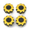 Zestaw kół Mecanum - 48 mm - 4 sztuki - czarno-żółte z rolkami - DFRobot FIT0662-1
