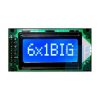 WYŚWIETLACZ LCD 1x6 B W/B BIG 6x1 CYRYLICA