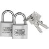 Burg Wächter 36161 Padlock Set Keyed-Alike Aluminium Rust-Free 2 Packs