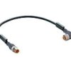 Kabel konfekcjonowany aktuator/sensor obustronny M12 3-pinowe męskie proste żeńskie kątowe RST 3-RKWT 4-3-224/1,5 M