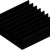 IC heatsink, (L x W x H) 19 x 19 x 4.8 mm, 22 K/W, black anodized, 10037146