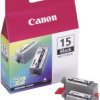 Tusz Canon BCI-15 BK, oryginalny, 2x czarny
