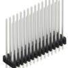 Pin header, 30 pole, pitch 1.27 mm, straight, black, 10061520