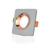 VT-862 Oczko halogenowe trzonek: GU10 gips szary-matowy złoty róż kwadratowa 3118 V-TAC