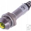 Kontrolka LED IND8-12Y-A;12VDC;IP40 wypukła;metal;źółty;otw.m.8.2mm
