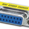 Gender changer, D-Sub socket, 15 pole to D-Sub socket, 15 pole, straight, 1652664