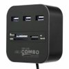 HUB USB+CZYTNIK KART MICRO SD,SD, MS