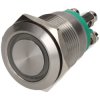 Bulgin MPI002/TERM/GN Anti-vandal Switch SPST 24V DC 50mA Green Ring