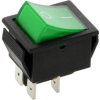 Przełącznik kołyskowy dwuobwodowy zielony