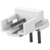 Pin header, 2 pole, pitch 2 mm, angled, natural, 292253-2