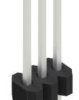 Pin header, 3 pole, pitch 1.27 mm, straight, black, 10060756