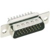 D-Sub plug, 26 pole, high density, equipped, straight, solder cup, 09562005604