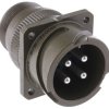 Złącze 4-pinowe Żeński Amphenol Męski Montaż ścienny MIL-DTL-5015 rozmiar 22