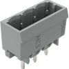 Pin header, 3 pole, pitch 5 mm, straight, gray, 231-133/001-000