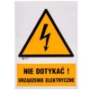 Samoprzylepna tabliczka ostrzegawcza /Nie dotykać urządzenie elektryczne 148x210/ 1EOA/Q4/F