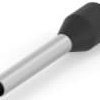Insulated wire end ferrule, 1.5 mm², 16 mm/10 mm long, black, 1-966067-3