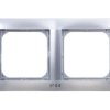 IMPRESJA Ramka podwójna do łączników IP44 srebrna RH-2Y/18