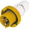 Złącze przemysłowe - zasilające 63A Wtyczka 110 V 2P + E Męski Scame Żółty Montaż na kablu IP67