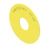Emergency-stop legend self-adhesive yell
