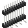 Pin header, 10 pole, pitch 1.27 mm, angled, black, SLVW9SMD10210Z