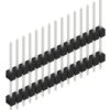 Pin header, 15 pole, pitch 2.54 mm, straight, black, 10051071