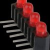 RTZ3400R 4-fold LED array, red, Ø 3mm, horizontal