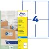 J8169-25 100 labels, for packages/packets, white