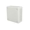 Puszka hermetyczna natynkowa 98x98x42mm 12-wlotowa, z dławikami gumowymi, IP55 zamknięcie na wkręty, biała EDO