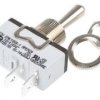 Przełącznik migowy przechylny (Wł.)-wył.-(wł.) SPST APEM Montaż panelowy długość przełącznika 17.5mm