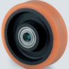 Kółko do wózka, Lite, Poliuretan, Brązowy, obc.: 1100kg, śred.: 125mm, szer.: 50mm