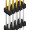 Pin header, 10 pole, pitch 2.54 mm, straight, black, 10141665