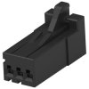 Socket housing, 3 pole, pitch 2.5 mm, straight, black, 3-1318120-3